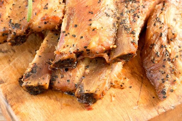 Homemade Roast Pork Ribs Barbecued Ribs Delicious Meal — Stock Photo, Image