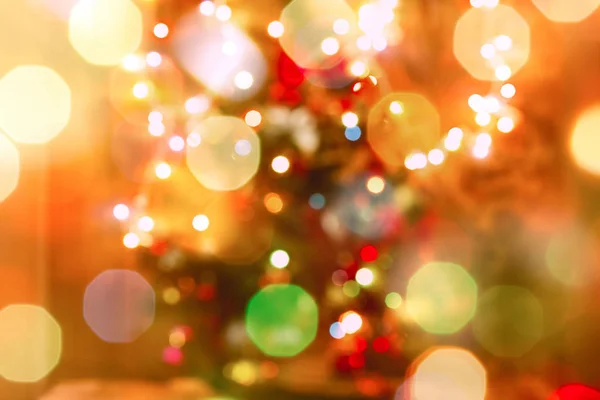 Rozostřené Vánoční Světlo Kouzlo Štědrý Večer — Stock fotografie