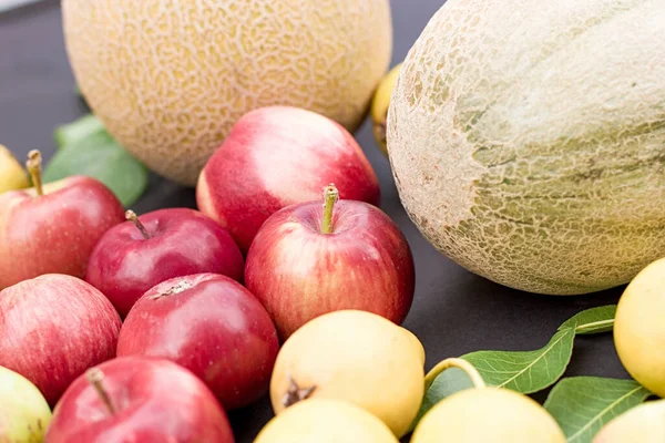 Fresh Organic Seasonal Fruits Close — Stock Photo, Image