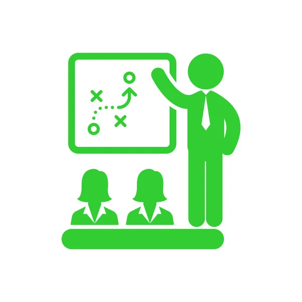 Teaching, training, team, team work,business presentation, business team training green color icon