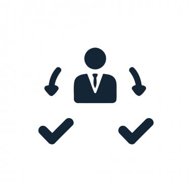 iş planı, iş karar simgesi