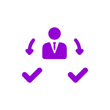 iş planı, iş karar simgesi