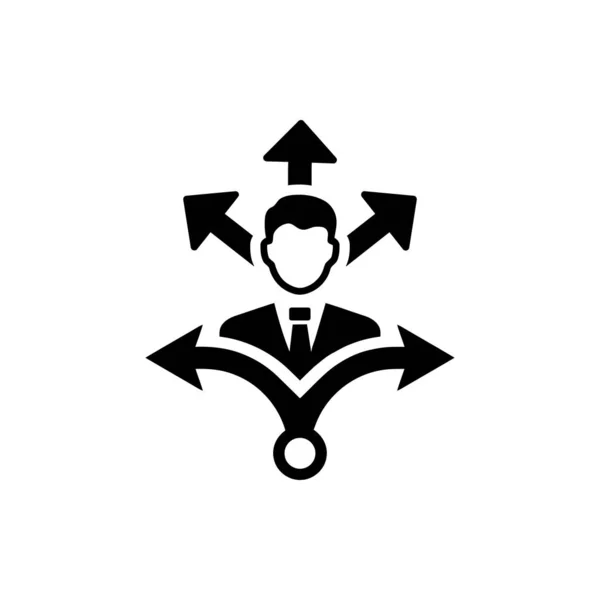 Business Plan Pictogram Voor Bedrijfsbeslissingen — Stockvector