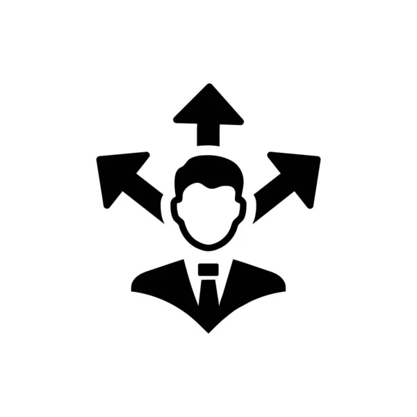 Business Plan Pictogram Voor Bedrijfsbeslissingen — Stockvector