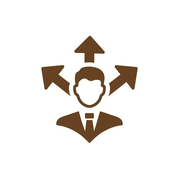 Business Plan Pictogram Voor Bedrijfsbeslissingen — Stockvector