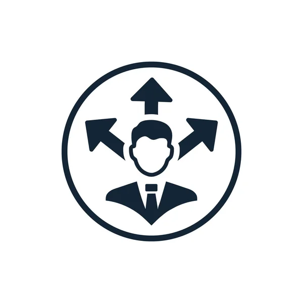 Business Plan Pictogram Voor Bedrijfsbeslissingen — Stockvector