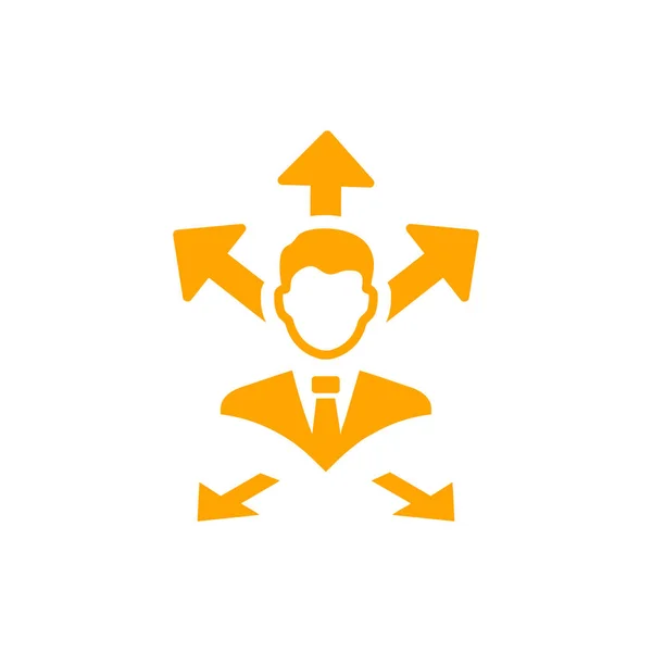 Business Plan Pictogram Voor Bedrijfsbeslissingen — Stockvector