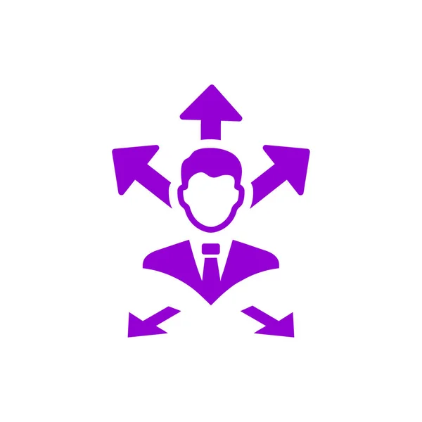 Business Plan Pictogram Voor Bedrijfsbeslissingen — Stockvector