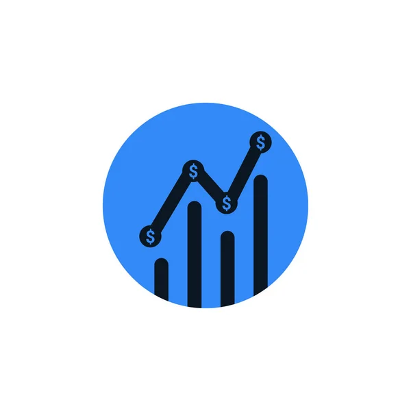 Icône Statistiques Profit Icône Graphique Croissance Gain — Image vectorielle