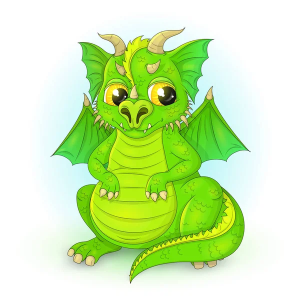 Vector Ilustración Dragón Dibujos Animados — Vector de stock