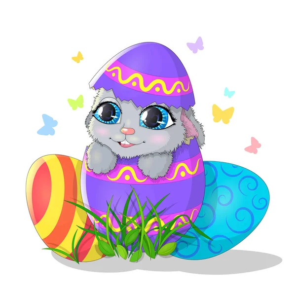 Wektor Ilustracji Easter Bunny Jajku Eps — Wektor stockowy