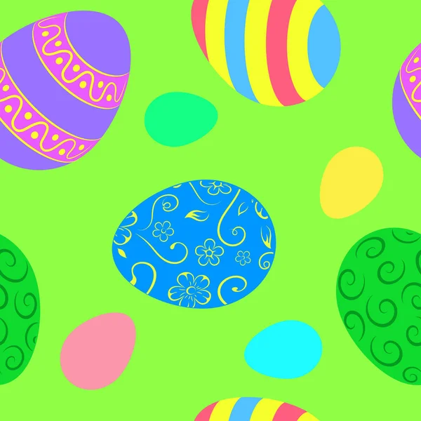 Ilustración Vectorial Fondo Sin Costuras Huevos Pascua Eps — Vector de stock