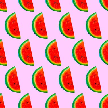 Kesintisiz moda deseni. Karpuz arka plan. Kullanım için davetiye, tebrik kartları, ambalaj kağıdı, posterler, kumaş baskı.