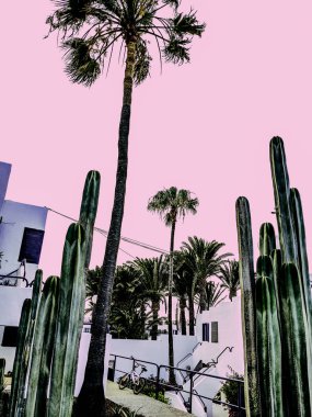 Tropikal moda tasarımı. En az plaj ruh hali