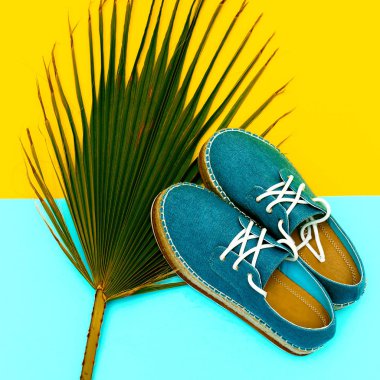 Moda kot ayakkabılar platform. Trend yaz