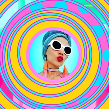 Renkli Bayan moda yaz aksesuarları. Renkli yaz ruh hali