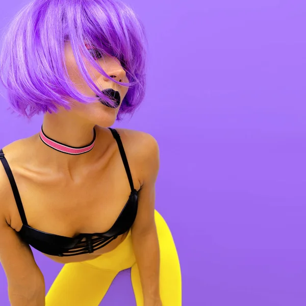 Freak Partij Sexy Meisje Nachtclub Stijl Mode Make — Stockfoto