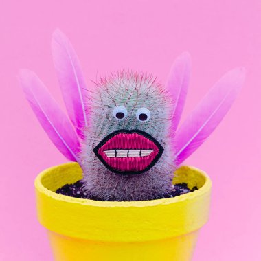 Komik kaktüs Hint karakter. Şeker en az kavramı