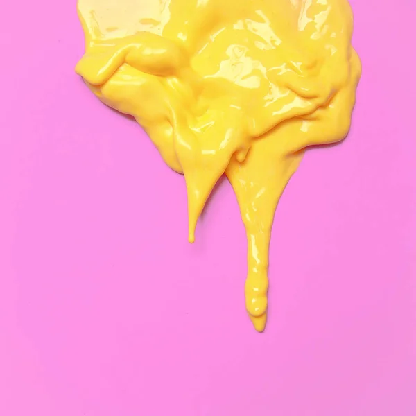 Креативна Фарба Жовті Плями Концепція Візуального Кольору — стокове фото