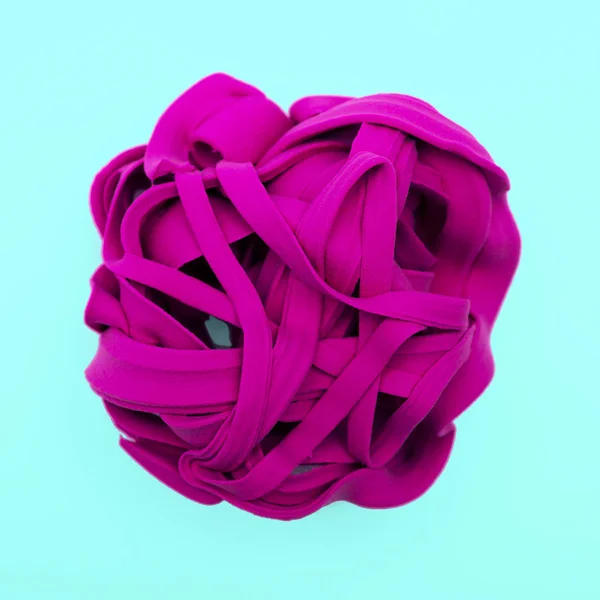 Rózsaszín gyurma forma minimális színek art — Stock Fotó