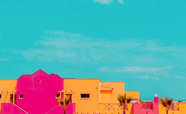 Colorfull seyahat yeri. Kanarya Adası manzaraları ve mimarisi