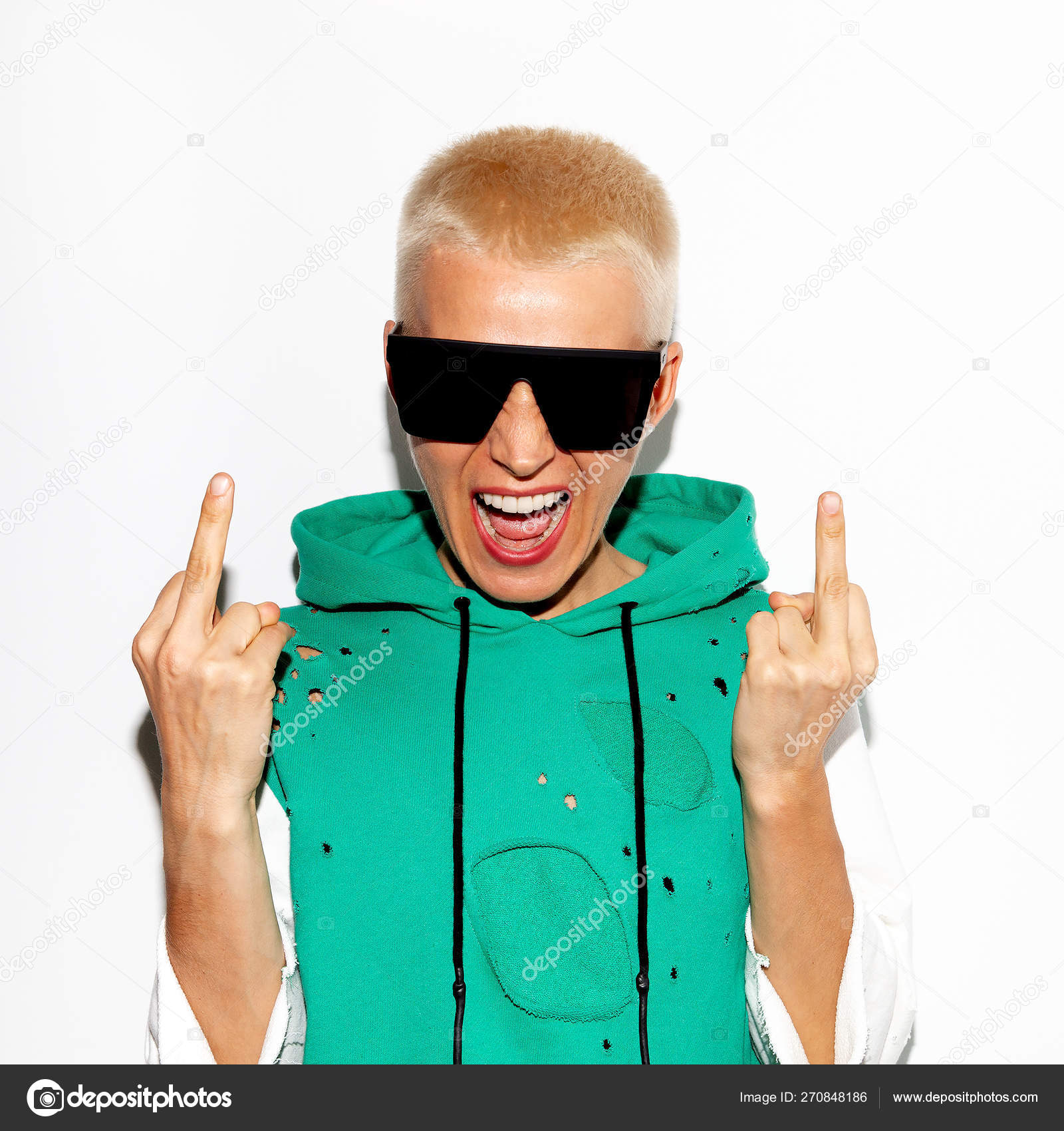 Tomboy Playful Girl Trendy Short Blonde Haircut And Stylish Look