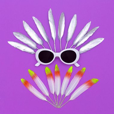 Güneş Gözlüğü Moda Aksesuar. Düz döşeme sanatı