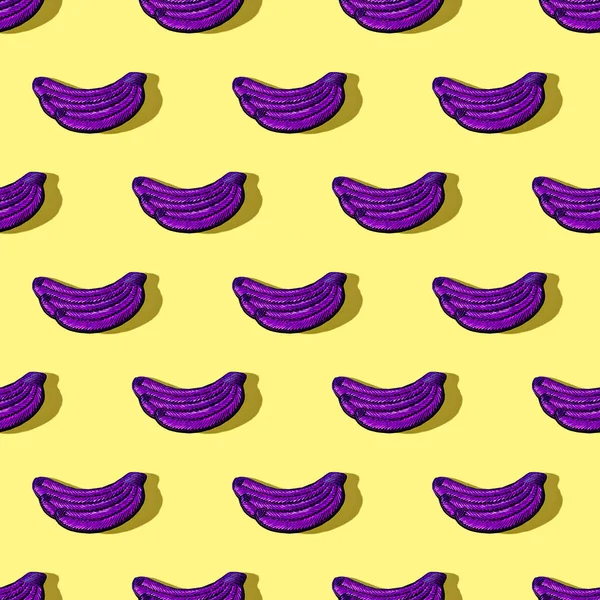 Bezszwowy wzór. Bananowy upominek. Użyj do koszulki, powitanie samochodu — Zdjęcie stockowe