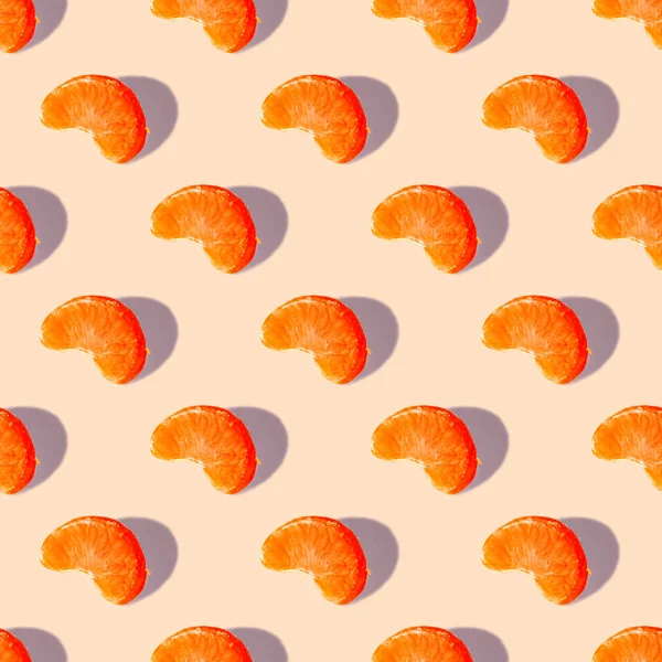 Seamless pattern. Mandarin slice. Use for t-shirt, greeting card — Stock Photo, Image