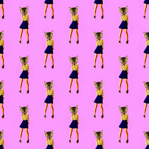 Dikişsiz desen. Dans Kitty