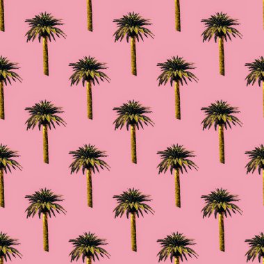 Kusursuz desen. Palmiye ağacı. T-shirt, tebrik kartları, wra için kullanın