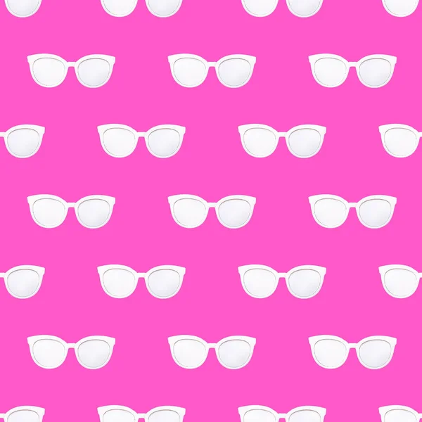 Naadloos patroon. Stijlvolle witte zonnebrillen. Gebruik voor t-shirt, GRE — Stockfoto