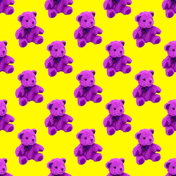 Seamless pattern. Cute vintage Bear. Use for t-shirt, greeting c