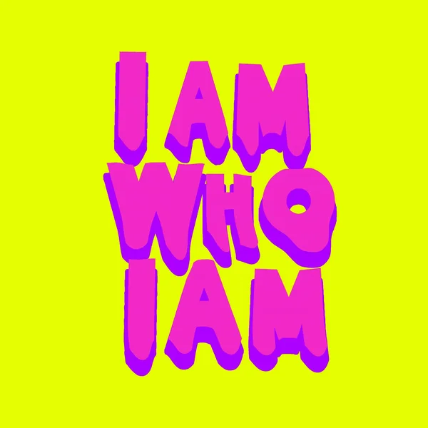 Collage di testo creativo art. Io sono chi sono. — Foto Stock