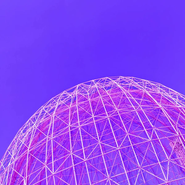 Minimal futuristic architecture. Building ball — Stock Photo, Image