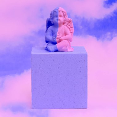 Cennette resmedilmiş yaratıcı melek hatırası. En az görsel sanat