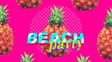 Plaj partisi. Müzikal stil. Pop sanatı çok az ananas