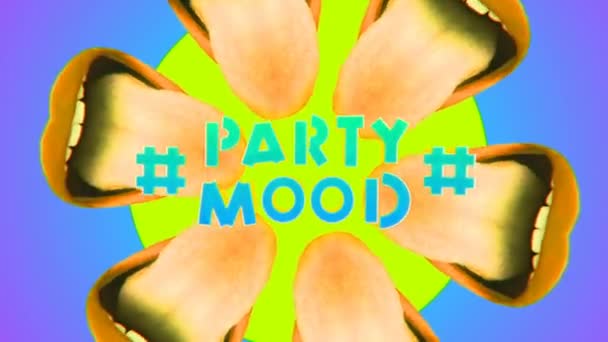 Motif minimaliste art design. Fashion party humeur Style club — Video