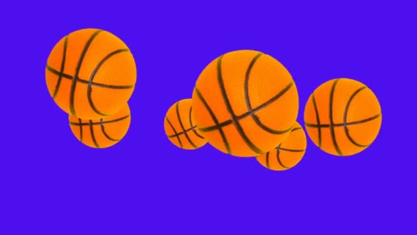 Arte de design de movimento mínimo. Vibrações de basquete — Vídeo de Stock