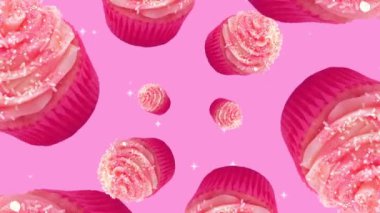 Asgari Hareket Sanatı. Pastalar pembe Candy aşığına