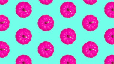 Minimum hareket tasarımı. Pembe balkabağı sanat arka planı