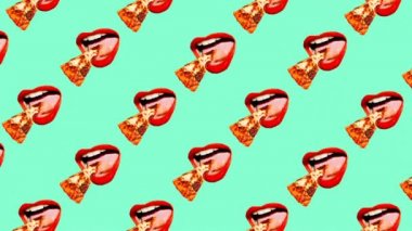 Moda hareketi pop sanat tasarımı. Çok az. Pizzacı geçmişi fast food modunda