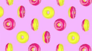 Minimum hareket modeli sanatı. Moda 3d Donutları