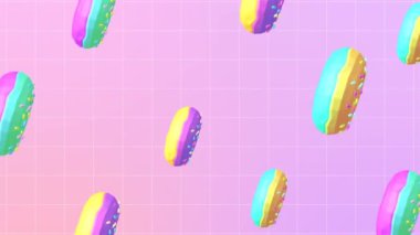 Asgari hareket sanatı. Moda 3d Donut desen tasarımı