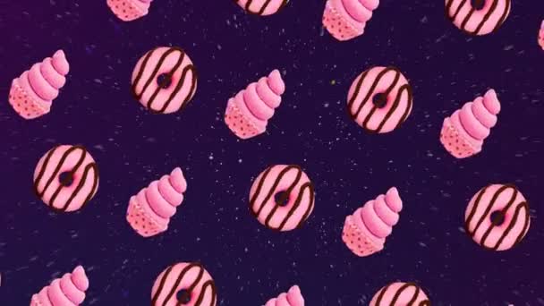 Minimal motion fun art. Kawai Sweet background Candy minimal concept — Stock Video