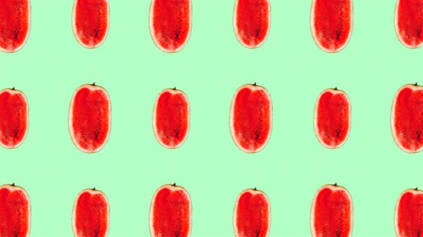 Minimales Bewegungsdesign Wassermelone Hintergrund Früchte Muster — Stockvideo