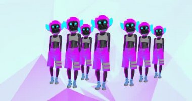 Hareket minimumu tasarım. Dans Eden Kopya Maymunlar. Parti moda sanatı