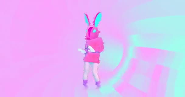 Design d'animation de mode. Lapin dansant. Vanilla Party vibes — Video