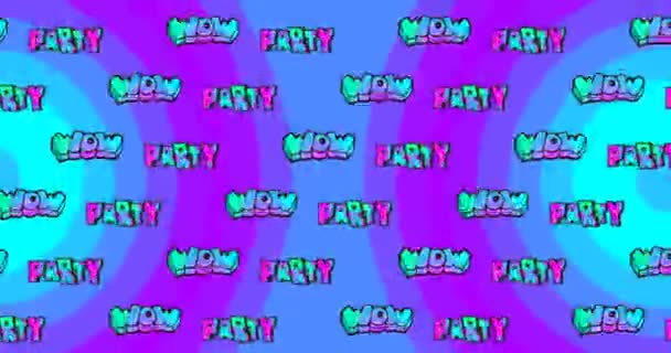 Motion pattern art. Party dancing colorful vibes. — Stock Video