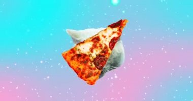 Asgari hareket sanatı. Pizza bağımlıları Cat. Pizzacılar.